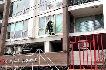 El andamio presentó una falla