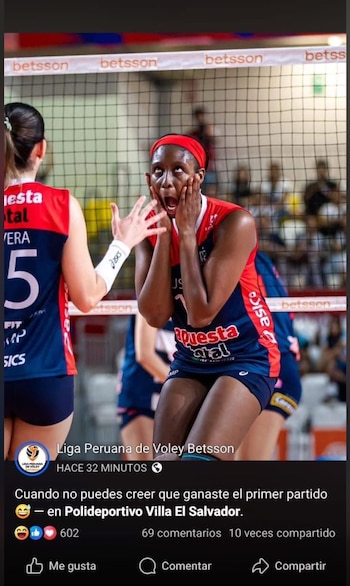 La publicación que realizó la Liga Peruana de Vóley en redes sociales.