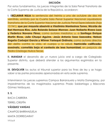 Vladimiro Montesinos y miembros del Grupo Colina enfrentarán nuevo juicio oral por el asesinato de Pedro Huilca