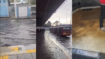 En video: fuerte granizada inunda