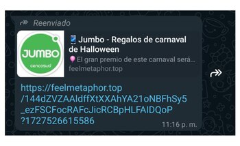Los estafadores utilizaron como gancho una supuesta encuesta de Halloween. (ESET)