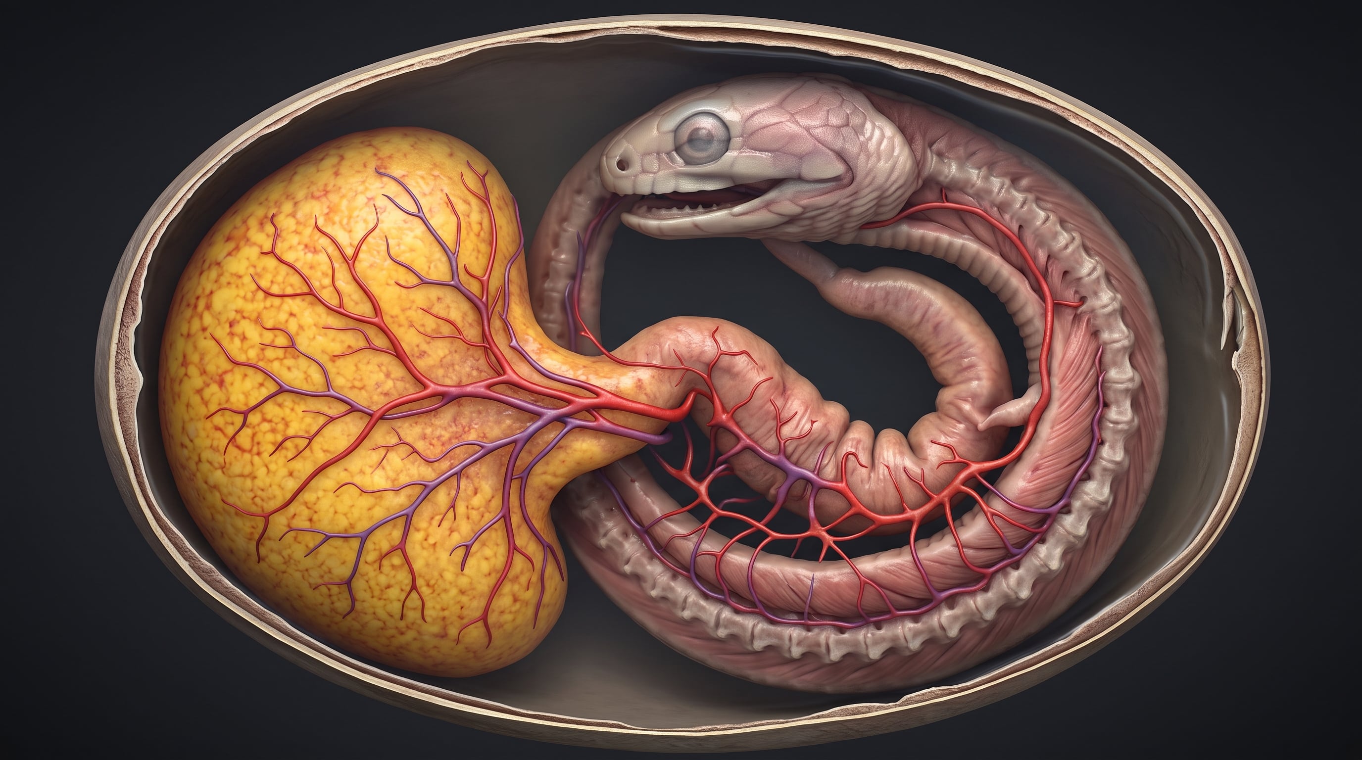 La investigación concluyó que la asimetría en los embriones de serpiente no depende de los genes ni de los músculos, sino de una tensión mecánica vinculada a la yema (Imagen Ilustrativa Infobae)