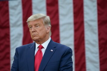 En la imagen, Donald Trump,