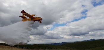 Uno de los CL-215T Canadair que operan bajo el 43 Grupo del Ejército del Aire