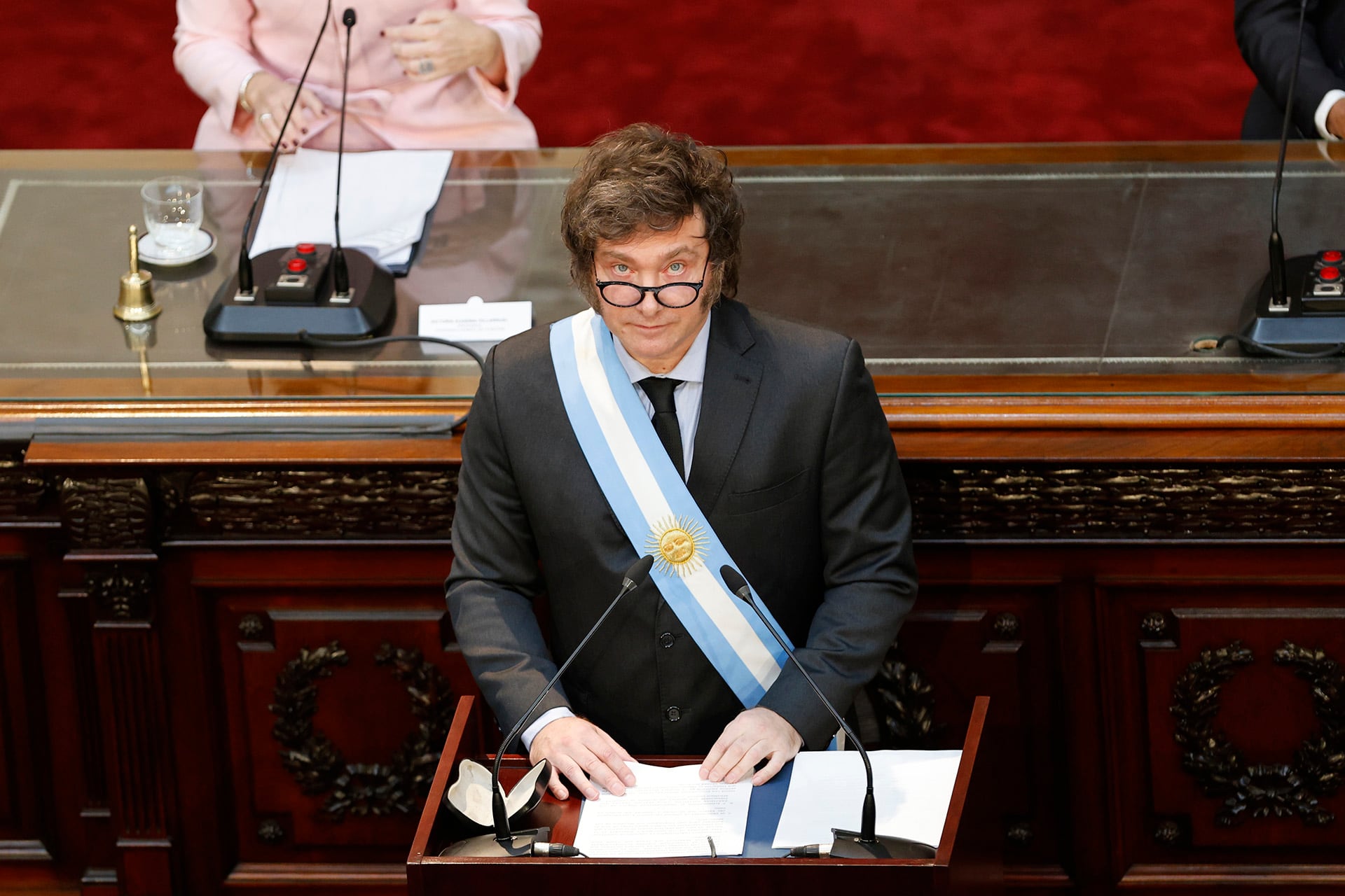 Javier Milei, ante el Congreso