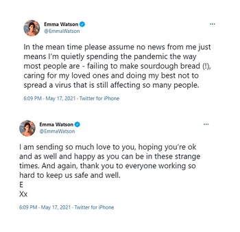 Los mensajes de Emma Watson