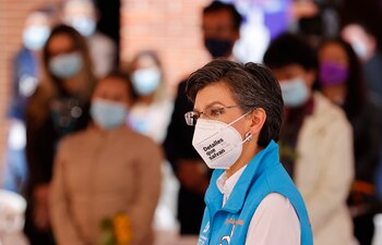 La alcaldesa de Bogotá, Claudia