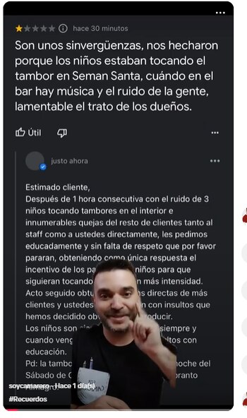 La última denuncia de 'Soy Camarero'