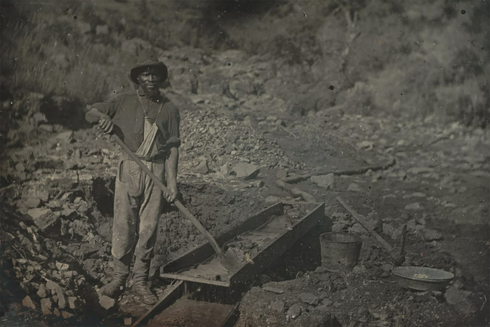 Un minero en California en 1852 (Joseph B. Starkweather; Biblioteca Estatal de California)