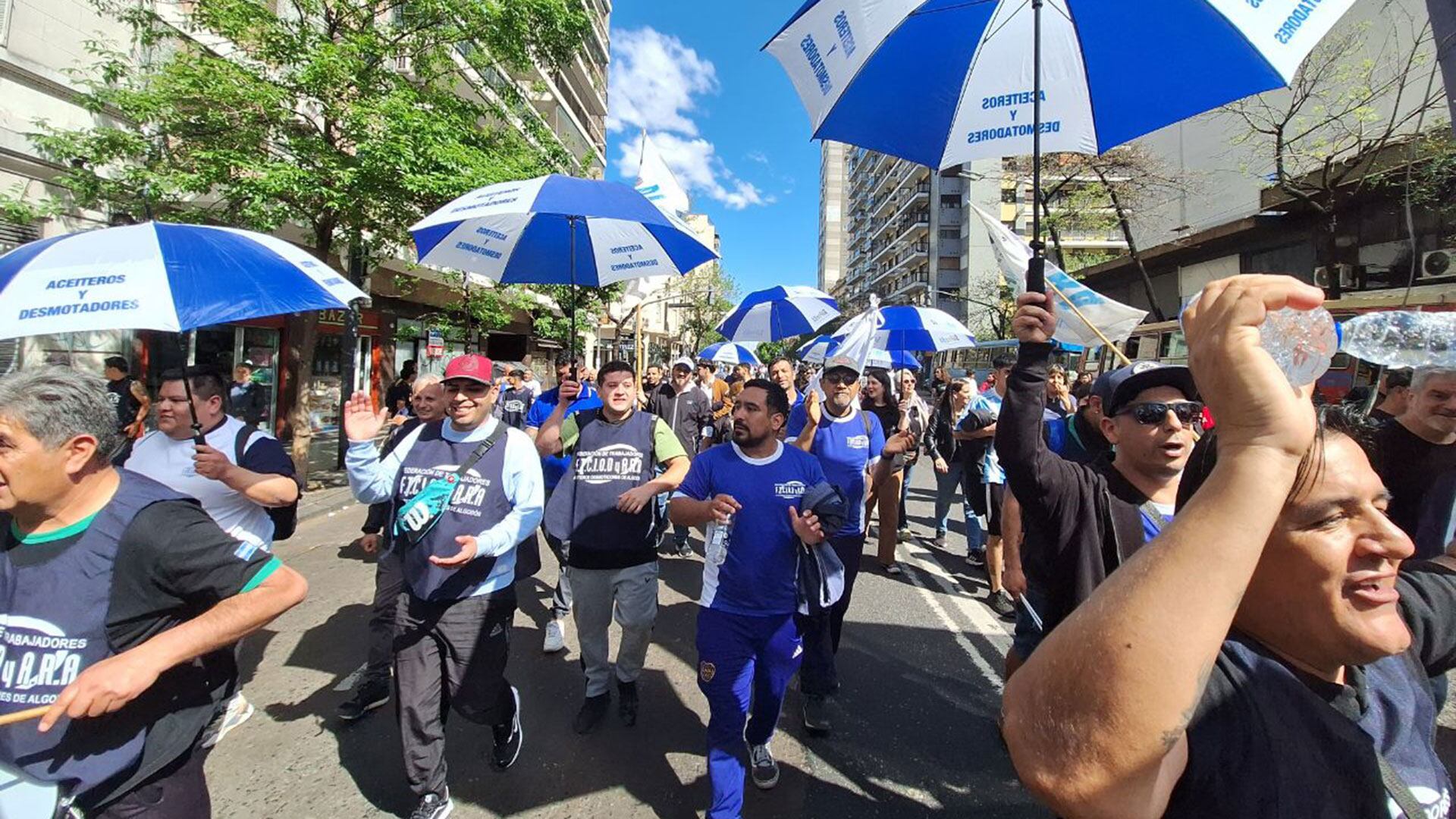 Una movilización del Sindicato de Aceiteros