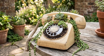 teléfono fijo viejo - teléfono - casa - creatividad - tecnología - 14 de junio
