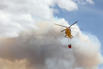 Cerca de 90 bomberos y más de 20 vehículos permanecían desplegados en la zona durante la mañana del viernes. (Municipio de Quito)