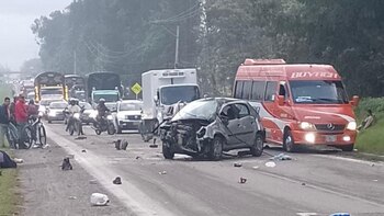 Grave accidente en la vía
