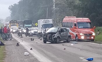 Aparatosos accidente en el corredor