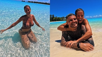 La foto de la China Suárez al desnudo que compartió Mauro Icardi desde las Islas Maldivas: “El paraíso más lindo”