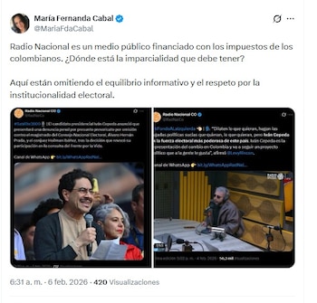 La senadora del Centro Democrático