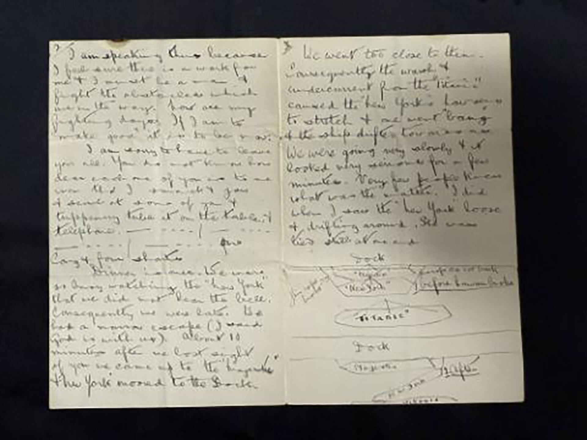 Parte de la carta que se subastará en Europa (Henry Aldridge and Son)