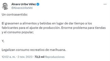 El expresidente Álvaro Uribe, líder