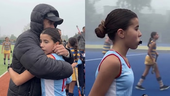 Tarde de hockey, abrazos y mensajes de afecto: la nueva rutina de Rufina con su papá Nicolás Cabré en Argentina