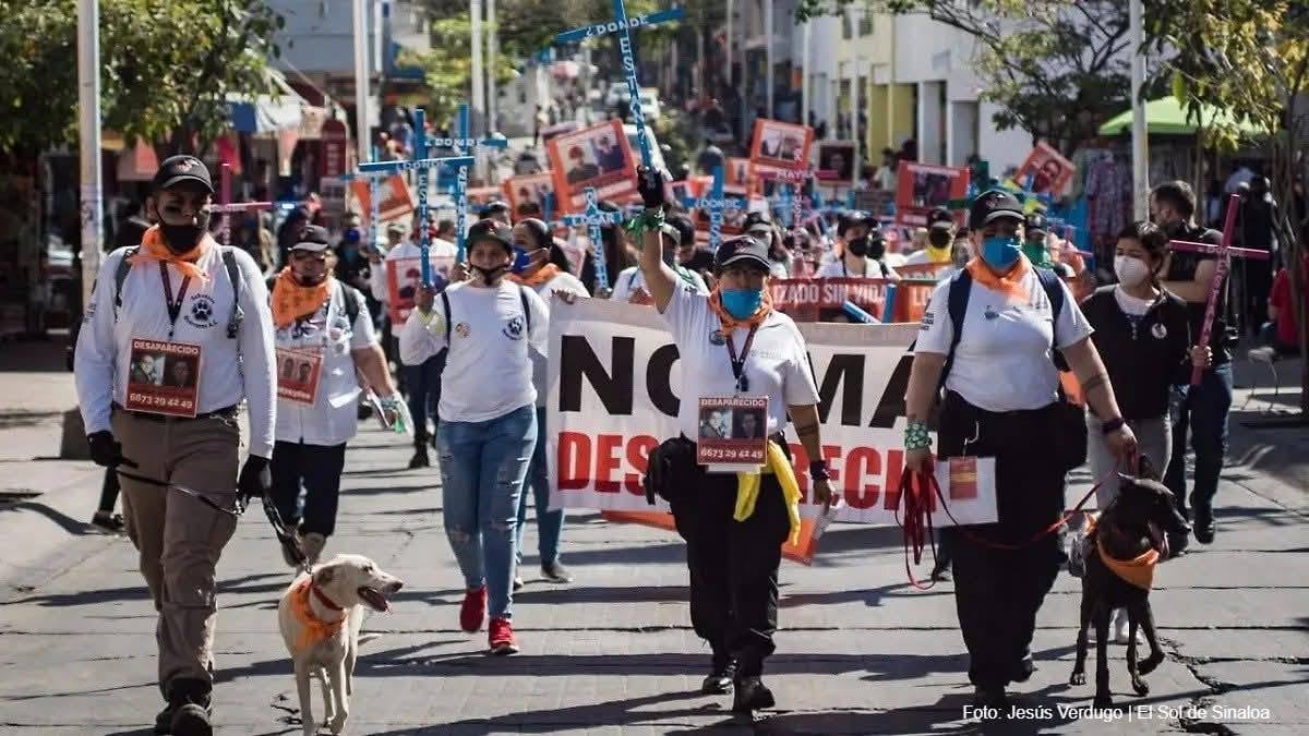 Movilización por los desaparecidos en Sinaloa.Foto: Facebook / Sabuesos Guerreras, A.C.