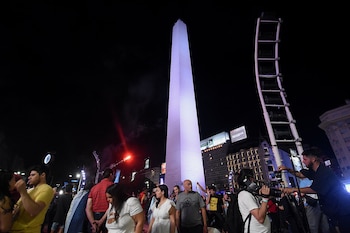 Los festejos en el Obelisco