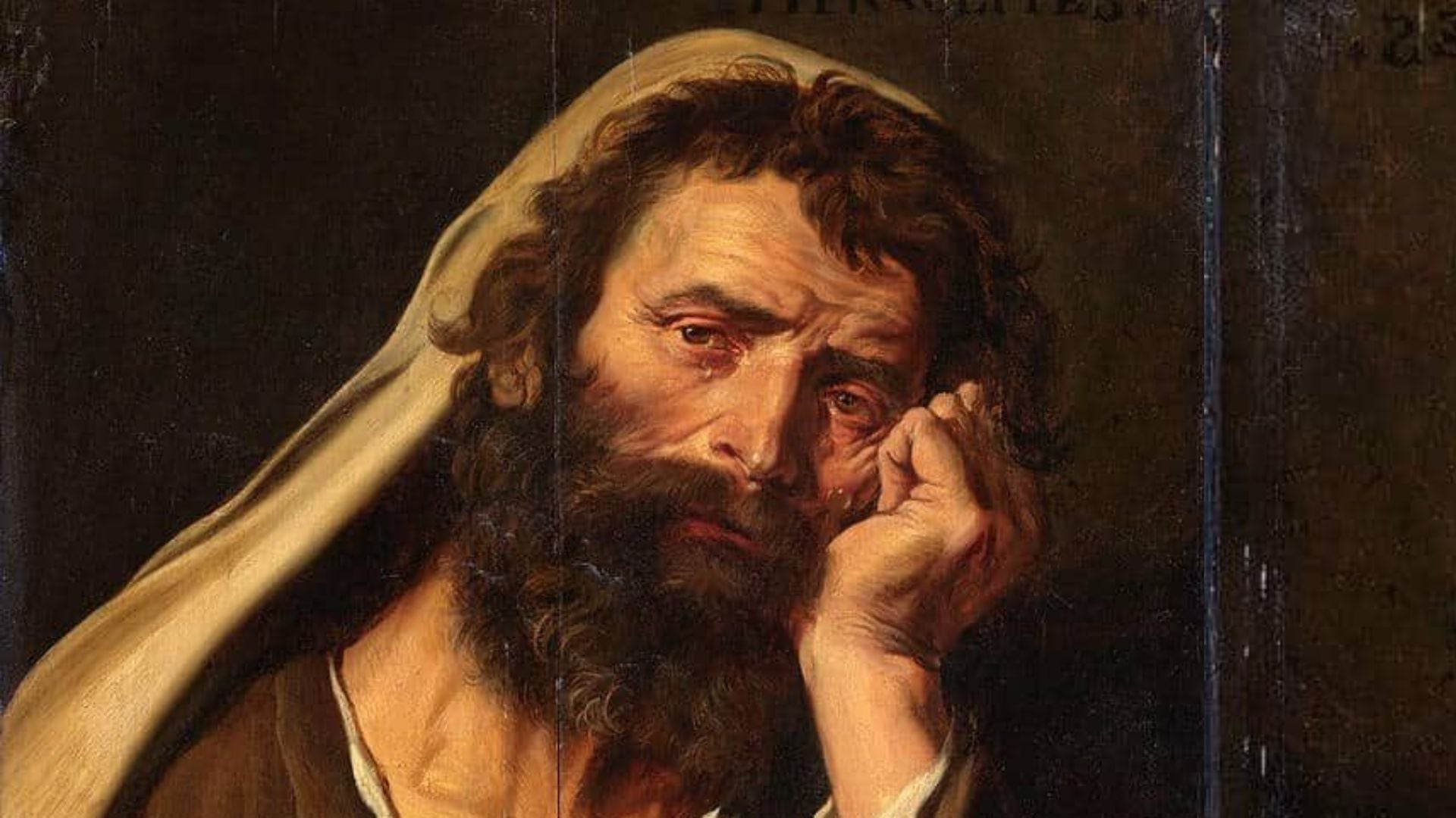 Heráclito, filósofo griego, pintado por Abraham Janssens van Nuyssen en 1609.