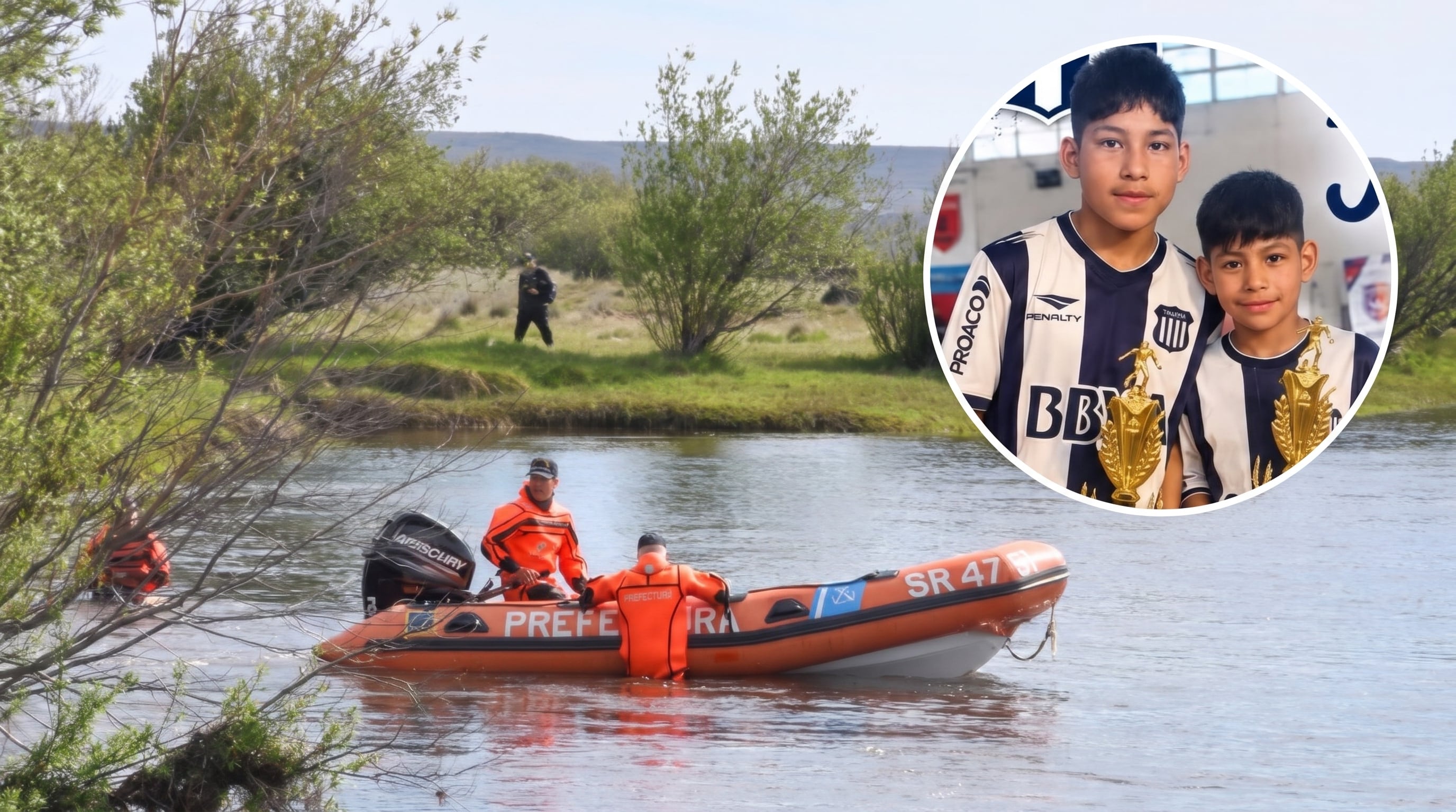 Quiénes son los dos hermanos desaparecidos en un río de Santa Cruz: iban a viajar para probarse en un club de fútbol