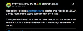 La representante calificó la llamada