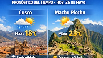 ¿Cómo estará el clima HOY 26 de mayo en Cusco y Machu Picchu?: Temperatura, lluvias y viento