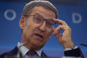 El líder del Partido Popular, Alberto Núñez Feijóo en el Congreso de los Diputados (EFE/ Juan Carlos Hidalgo)