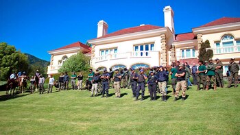 Los trabajdores de la finca