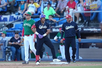 Robinson Canó, jugador de los Diablos Rojos del México, fue elegido como el Jugador Más Valioso del encuentro. n(X: Liga Mexicana de Beisbol)