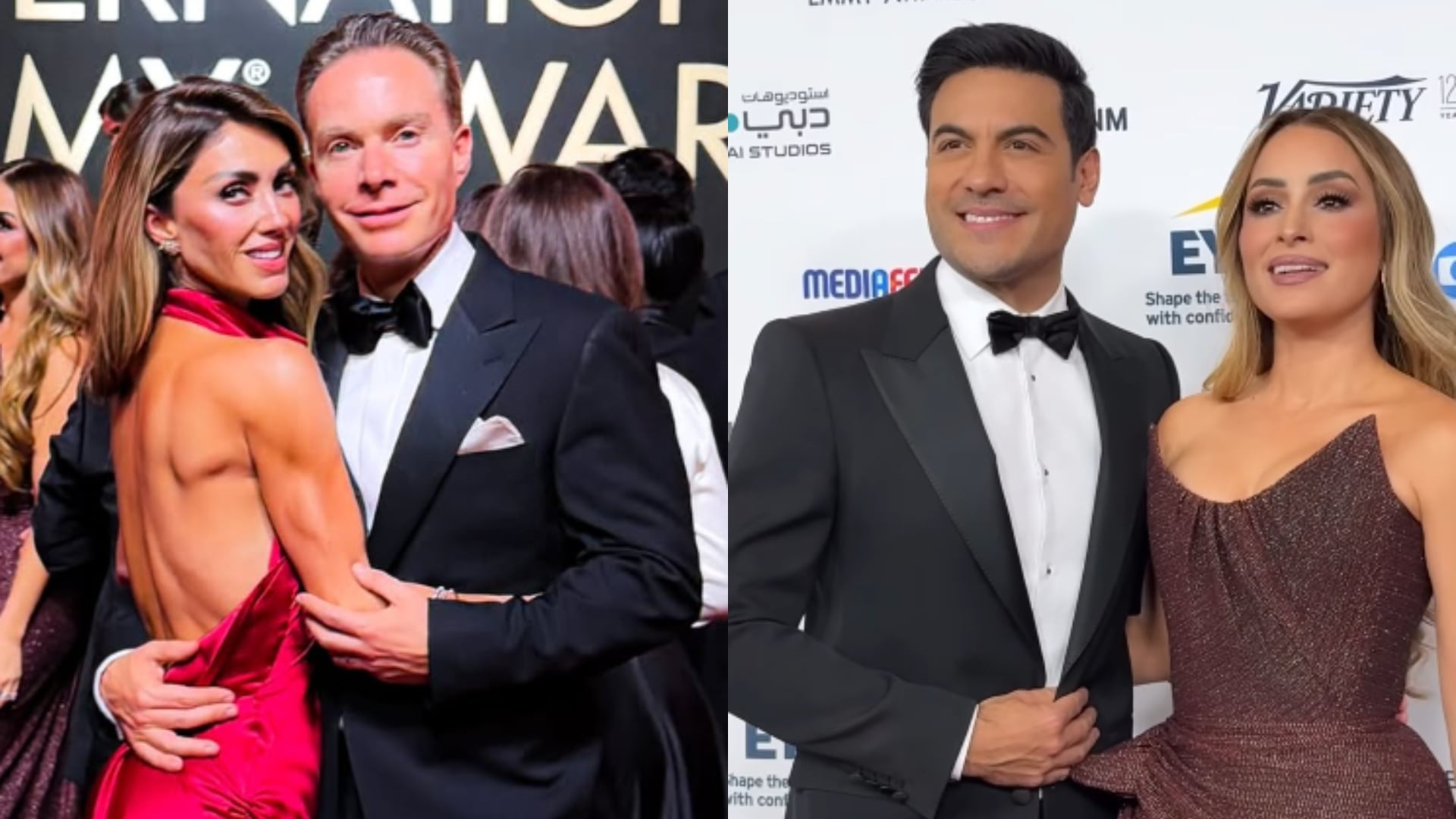 Manuel Velasco y Cynthia Rodríguez roban foco en los Emmy Awards tras acompañar a Anahí y Carlos Rivera a la gala(RS)