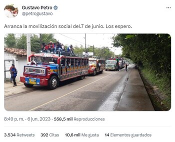 Trino del presidente Petro sobre