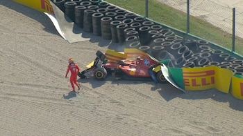 El fuerte accidente de Charles Leclerc que generó una bandera roja en el Gran Premio de Italia de la Fórmula 1