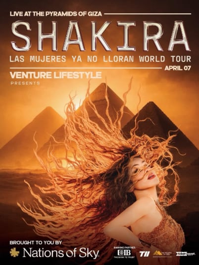Shakira tendrá una presentación en Egipto - crédito @ticketegypt/IG