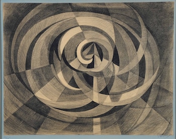 “Armonia-Movimiento Espacio (diseño abstracto)” (1914)
