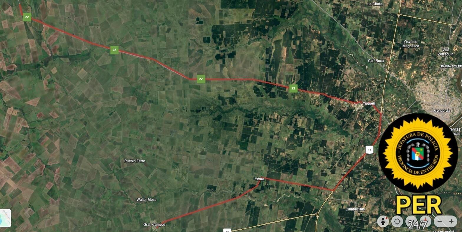 El reccorido del Toyota de Martín Palacio