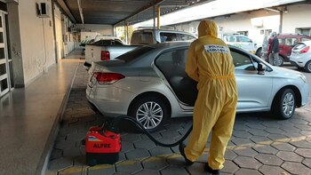 Se desinfectaron los 11 autos