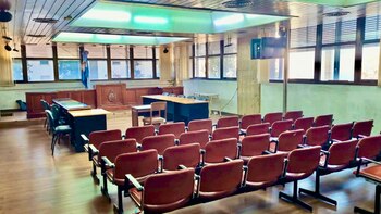 La sala de audiencias en