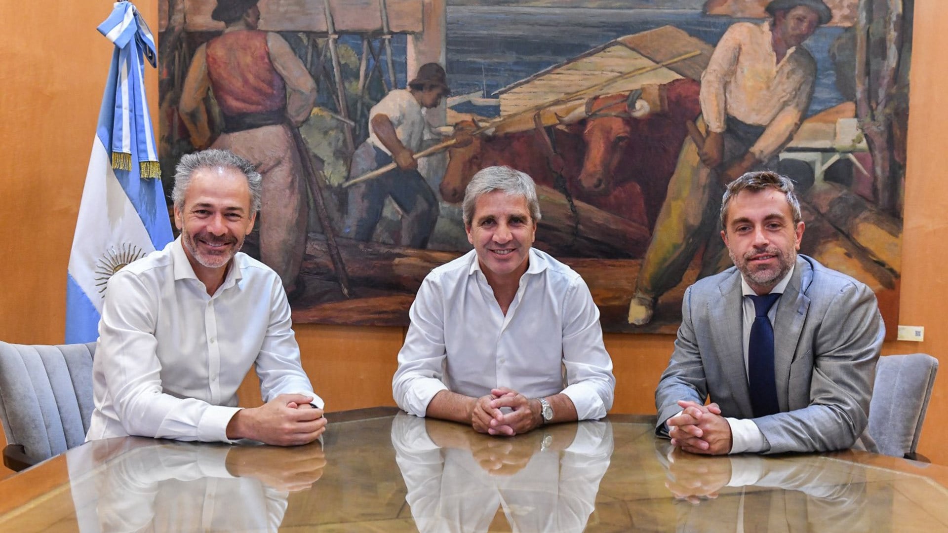 Alejandro Lew, Luis Caputo y Federico Furiase