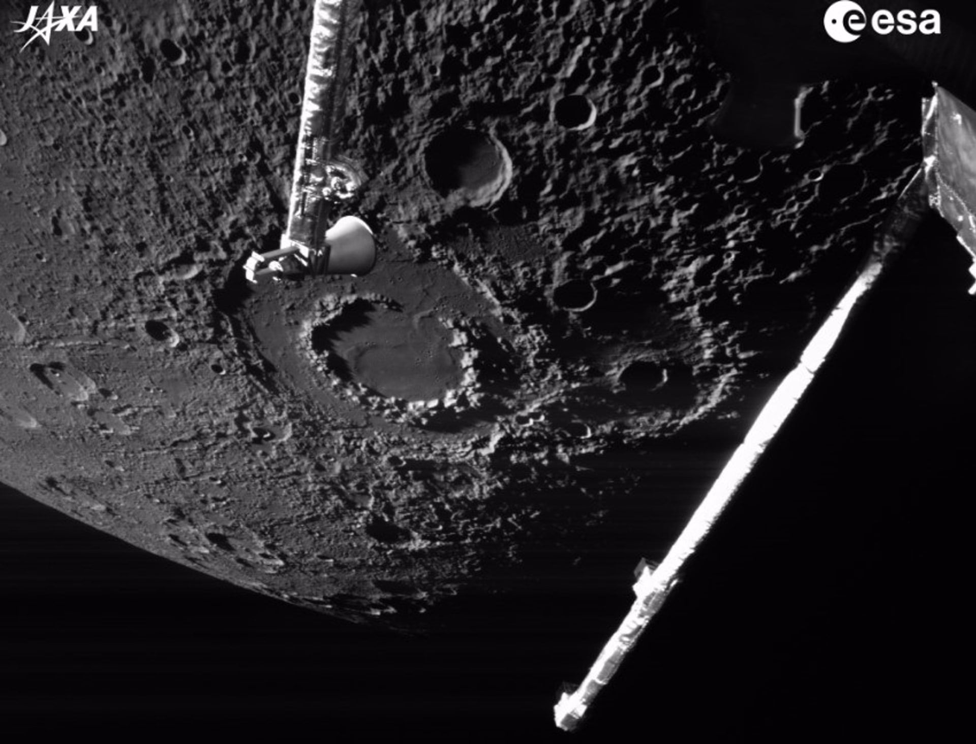 La misión BepiColombo toma vistas únicas de la superficie de Mercurio. - ESA/JAXA