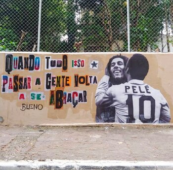 Pelé con Bob Marley en