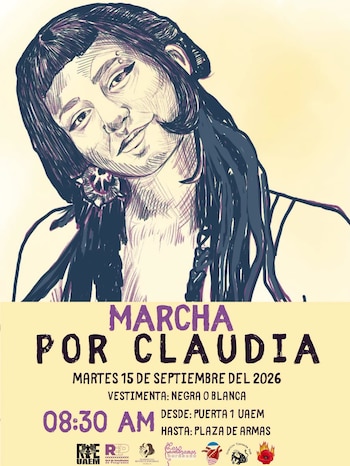 UAEM marcha Claudia Tacoronte