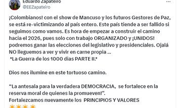 Estas declaraciones se dieron tras la aparición de Mancuso en un evento público para la entrega de tierras a víctimas del paramilitarismo en Montería - crédito @EEZapateiro/X
