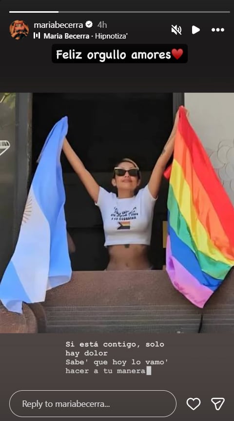 La Nena de Argentina celebró la Marcha del Orgullo con una foto de su participación en la edición previa (2025)