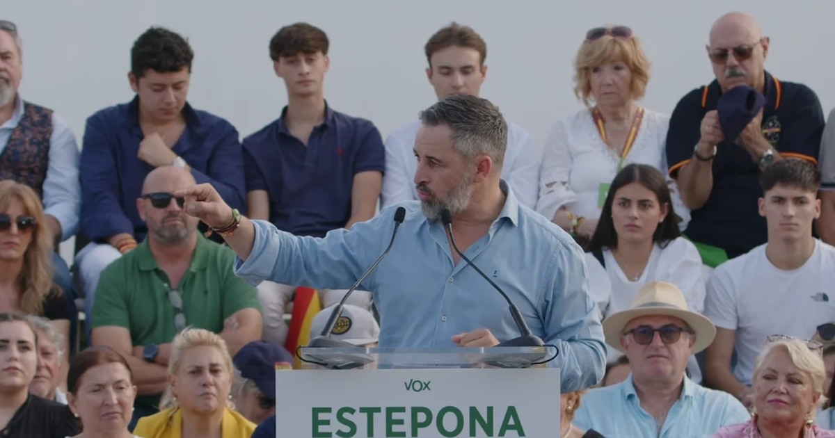 Santaigo Abascal Vox empieza la precampaña electoral desde Estepona y Abascal anuncia ...