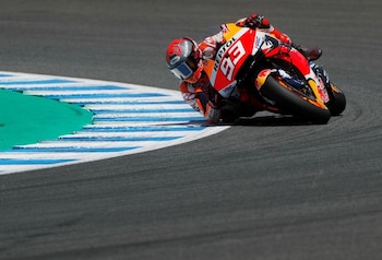 Marc Márquez durante una prueba en el GP de MotoGP de España. (REUTERS/Jon Nazca)