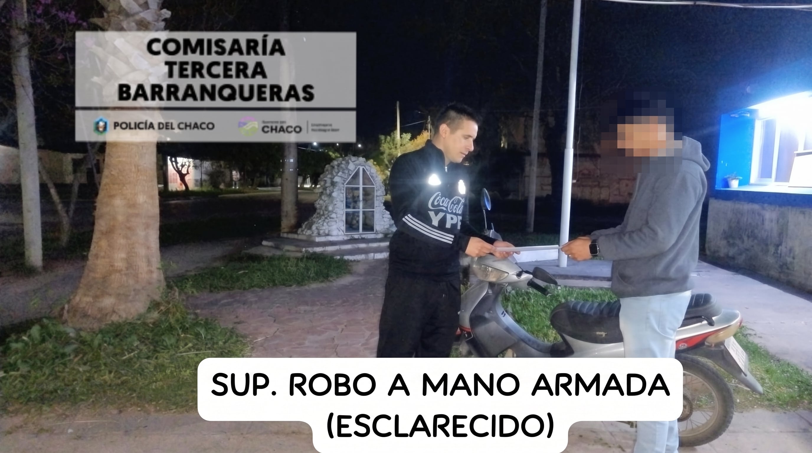 Tras la recuperación de la motocicleta, se dispuso que fuera restituida a su propietario