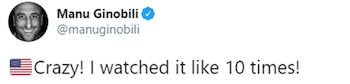 El posteo de Manu Ginóbili
